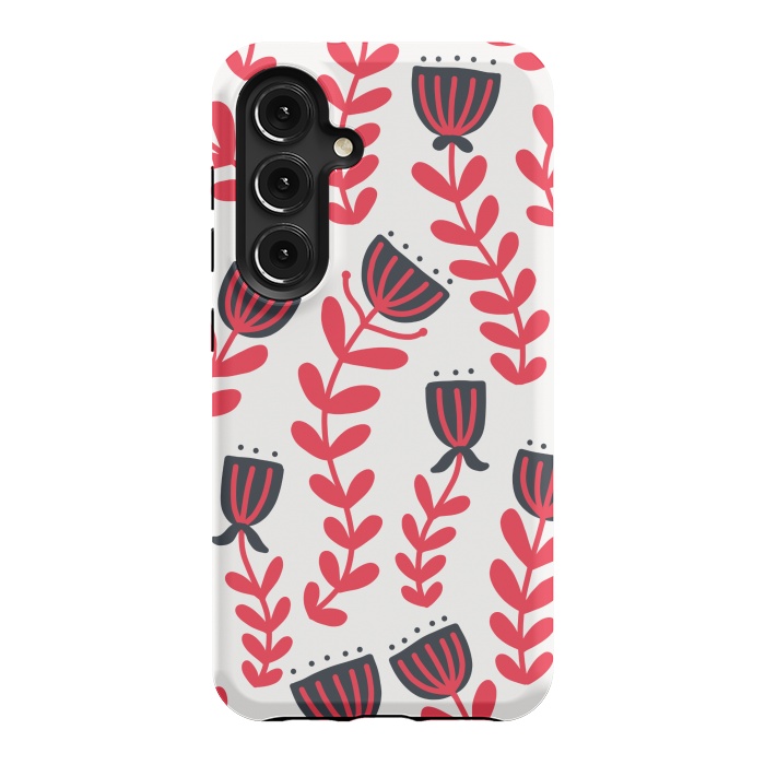 Galaxy S24 StrongFit Red flowers by Winston