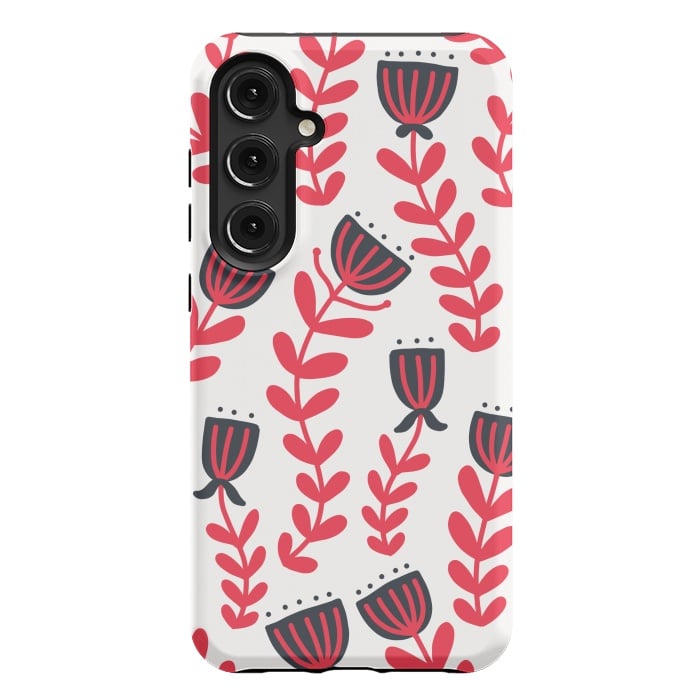 Galaxy S24 Plus StrongFit Red flowers by Winston