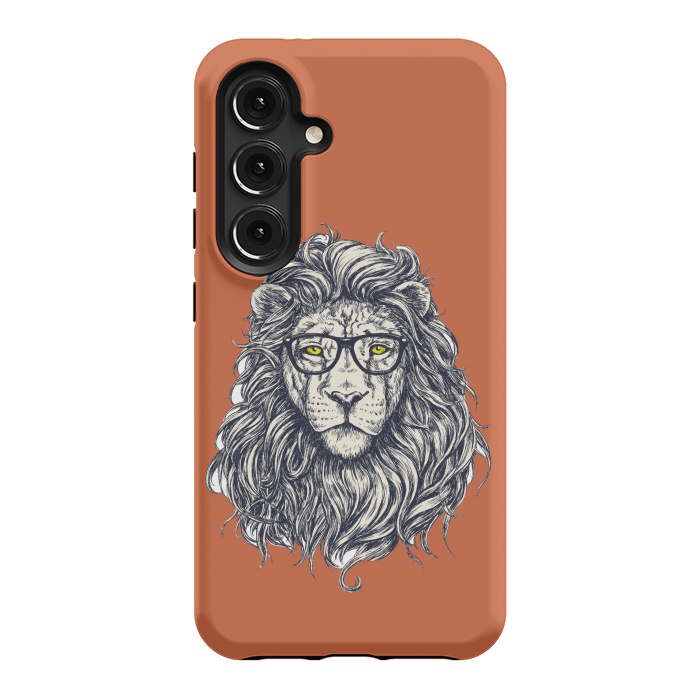 Galaxy S24 StrongFit Hipster Lion by Winston