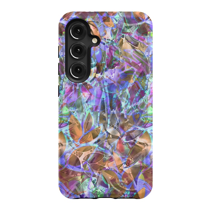 Galaxy S24 StrongFit Floral Abstract Stained Glass G268 by Medusa GraphicArt