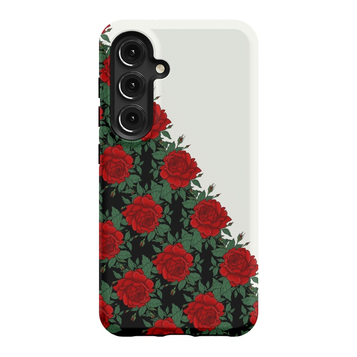 Galaxy S24 StrongFit Red roses pattern by Jms