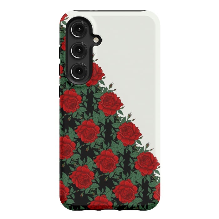 Galaxy S24 Plus StrongFit Red roses pattern by Jms