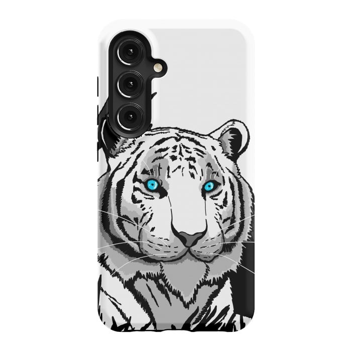 Galaxy S24 StrongFit The white tiger by Steve Wade (Swade)