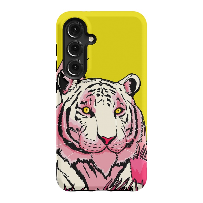 Galaxy S24 StrongFit The pink tone tiger by Steve Wade (Swade)