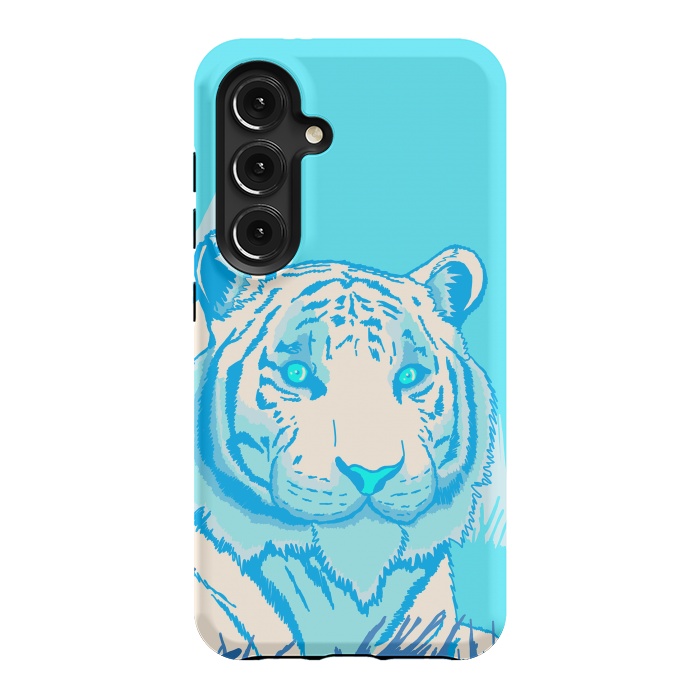 Galaxy S24 StrongFit The blue tiger by Steve Wade (Swade)