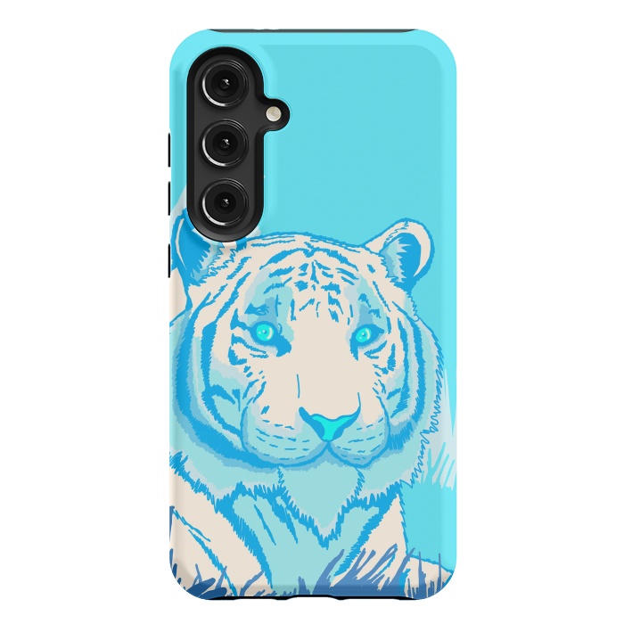 Galaxy S24 Plus StrongFit The blue tiger by Steve Wade (Swade)