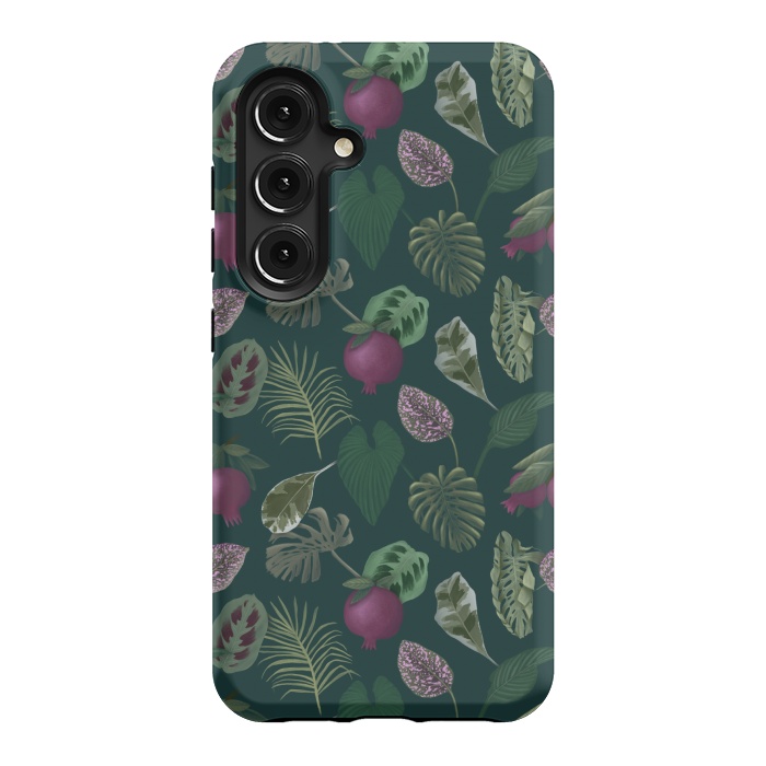Galaxy S24 StrongFit Pomegranates & Palm Leaves by Tishya Oedit