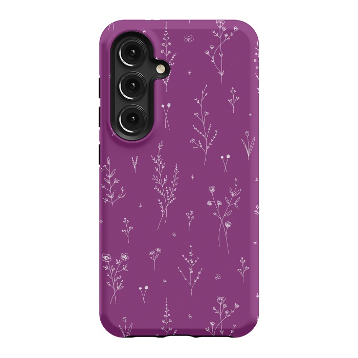 Galaxy S24 StrongFit Magic Wine Wildflowers by Anis Illustration