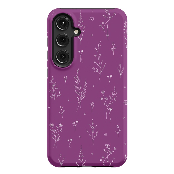 Galaxy S24 Plus StrongFit Magic Wine Wildflowers by Anis Illustration