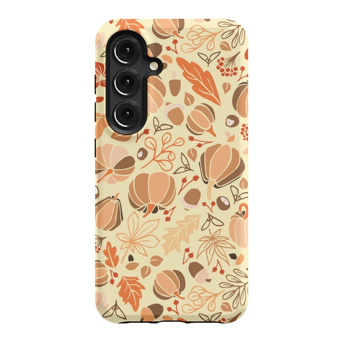 Galaxy S24 StrongFit Fall Fruits in Orange and Yellow by Paula Ohreen
