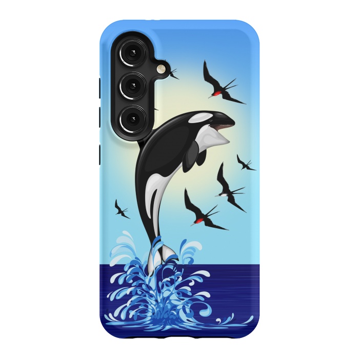 Galaxy S24 StrongFit Orca Killer Whale jumping out of Ocean by BluedarkArt