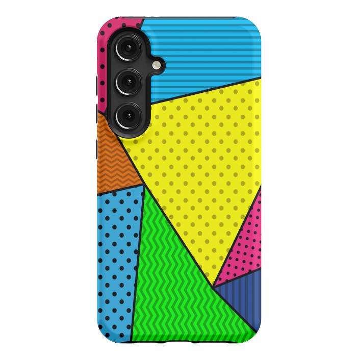 Galaxy S24 Plus StrongFit colourful abstract dotted pattern by MALLIKA