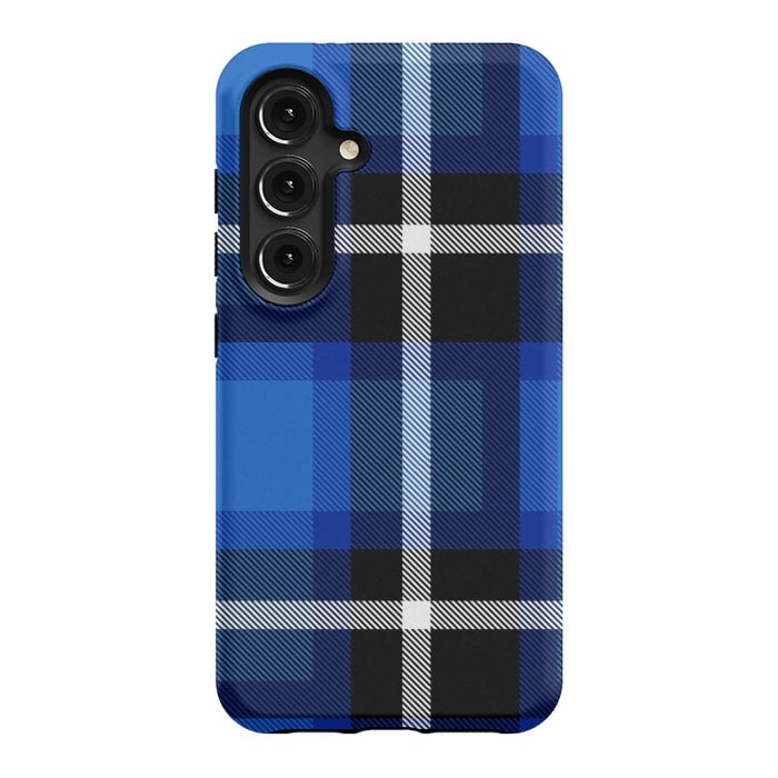 Galaxy S24 StrongFit Blue Scottish Plaid by TMSarts