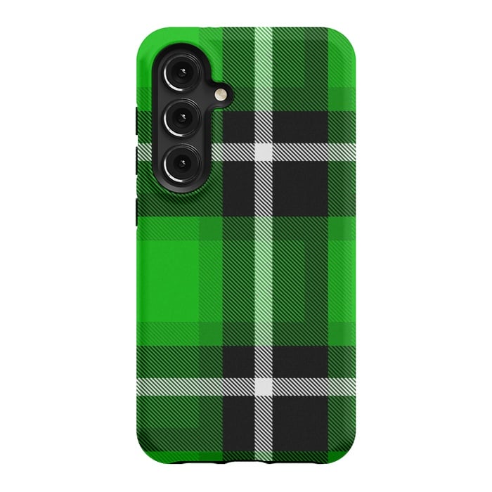 Galaxy S24 StrongFit Green Scottish Plaid by TMSarts
