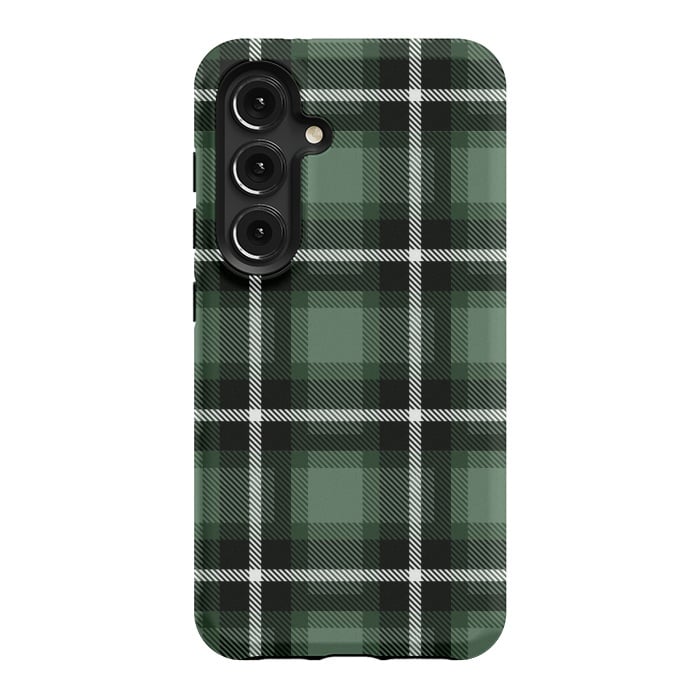Galaxy S24 StrongFit Olive Scottish Plaid by TMSarts