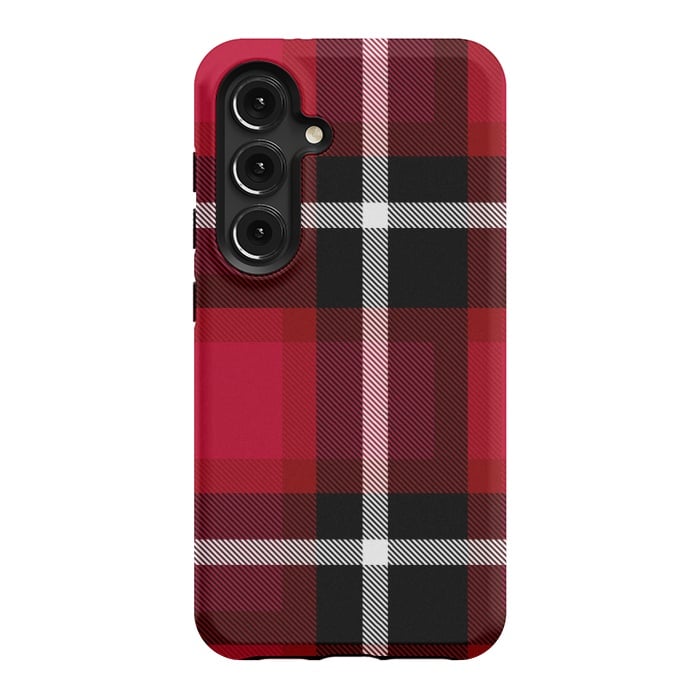 Galaxy S24 StrongFit Red Scottish Plaid by TMSarts