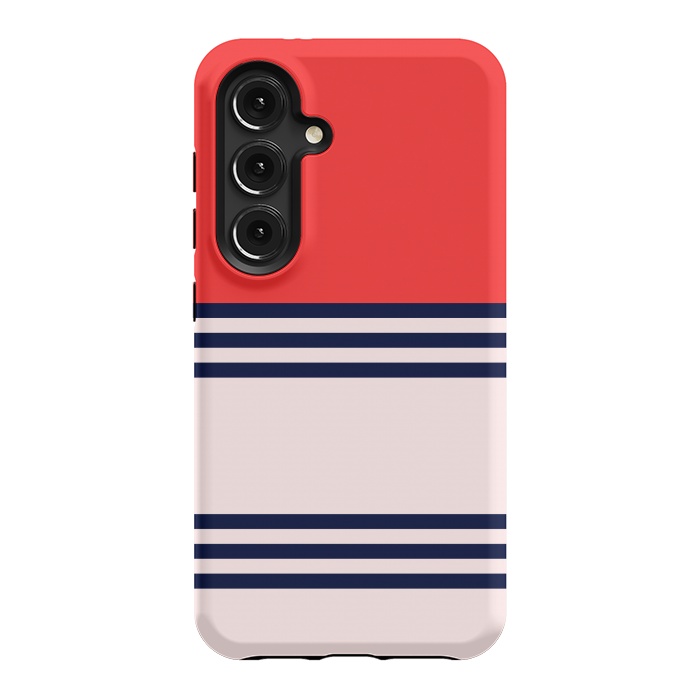 Galaxy S24 StrongFit Red Retro Stripes by TMSarts