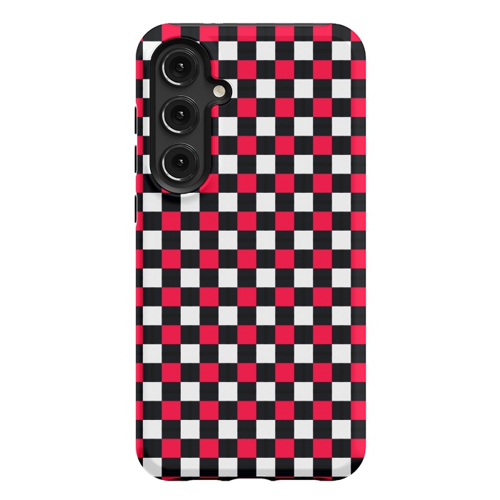 Galaxy S24 Plus StrongFit Red and Black Checkered by TMSarts