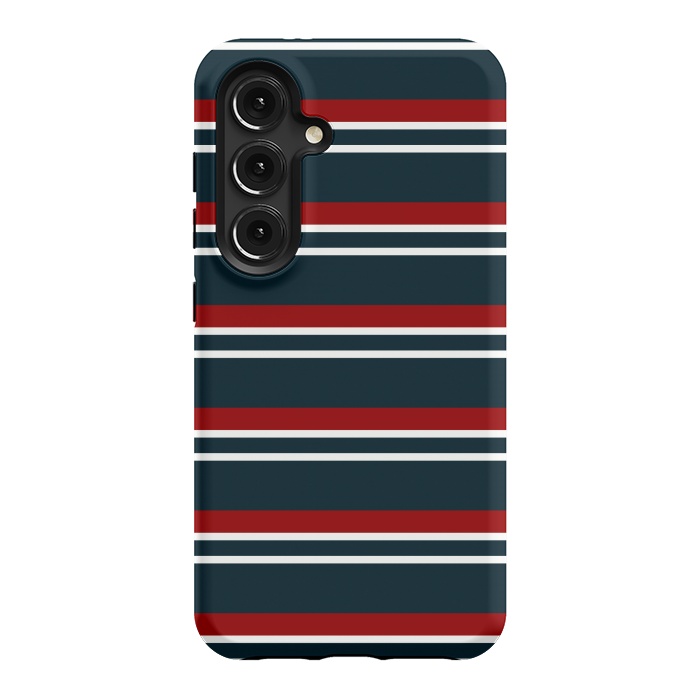 Galaxy S24 StrongFit Red Pastel Stripes by TMSarts