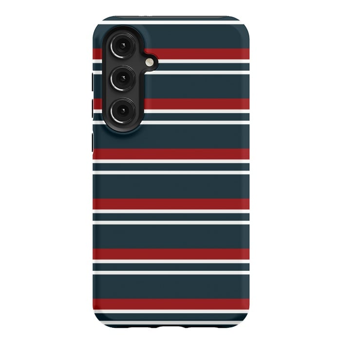 Galaxy S24 Plus StrongFit Red Pastel Stripes by TMSarts