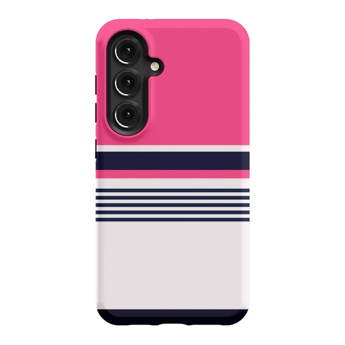 Galaxy S24 StrongFit Pink Pastel Stripes by TMSarts