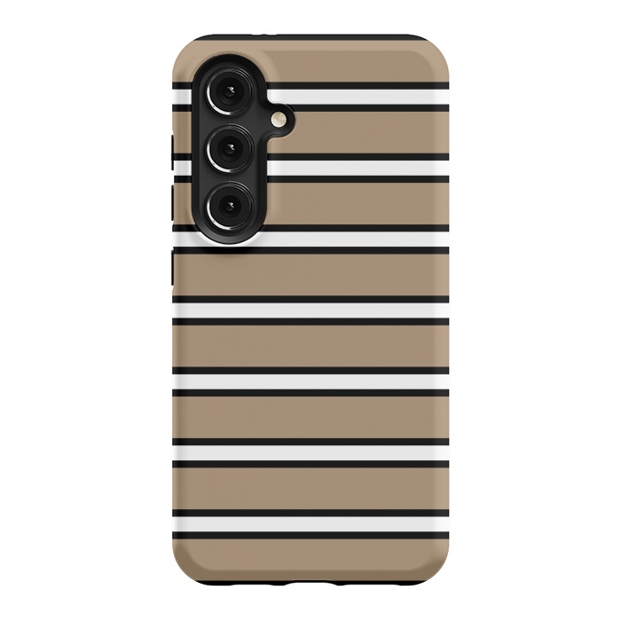 Galaxy S24 StrongFit Khaki Contrast Stripes by TMSarts