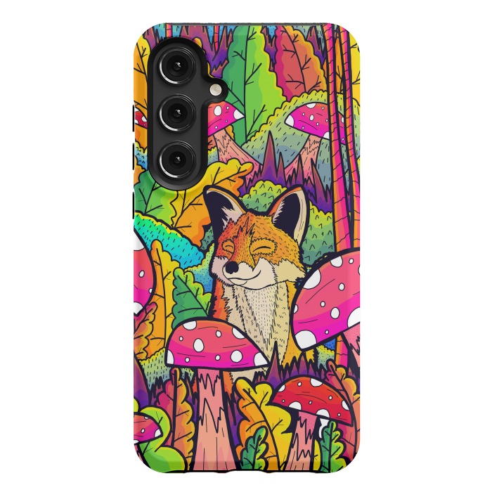 Galaxy S24 Plus StrongFit The happy little fox by Steve Wade (Swade)