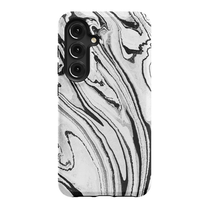 Galaxy S24 StrongFit Minimal painted marble stripes by Oana 