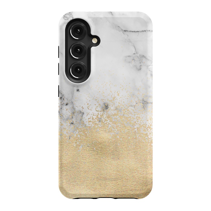 Galaxy S24 StrongFit Gold Dust on Marble by Tangerine-Tane