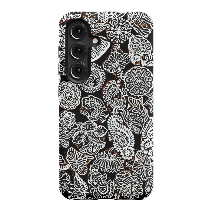 Galaxy S24 StrongFit Black and white pattern by Winston