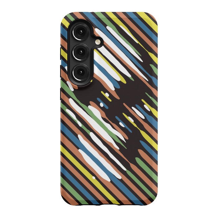 Galaxy S24 StrongFit Stripe Skull by Ali Gulec