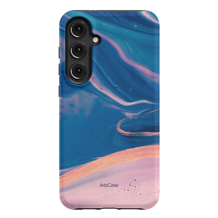 Galaxy S24 Plus StrongFit Acrylic Paint Abstract Marbling by ArtsCase