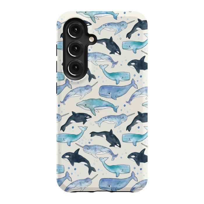 Galaxy S24 StrongFit Whales, Orcas & Narwhals by Tangerine-Tane