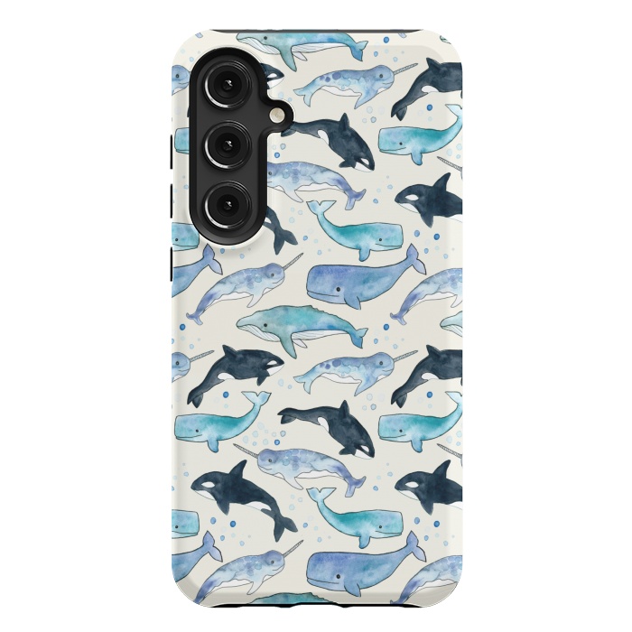 Galaxy S24 Plus StrongFit Whales, Orcas & Narwhals by Tangerine-Tane