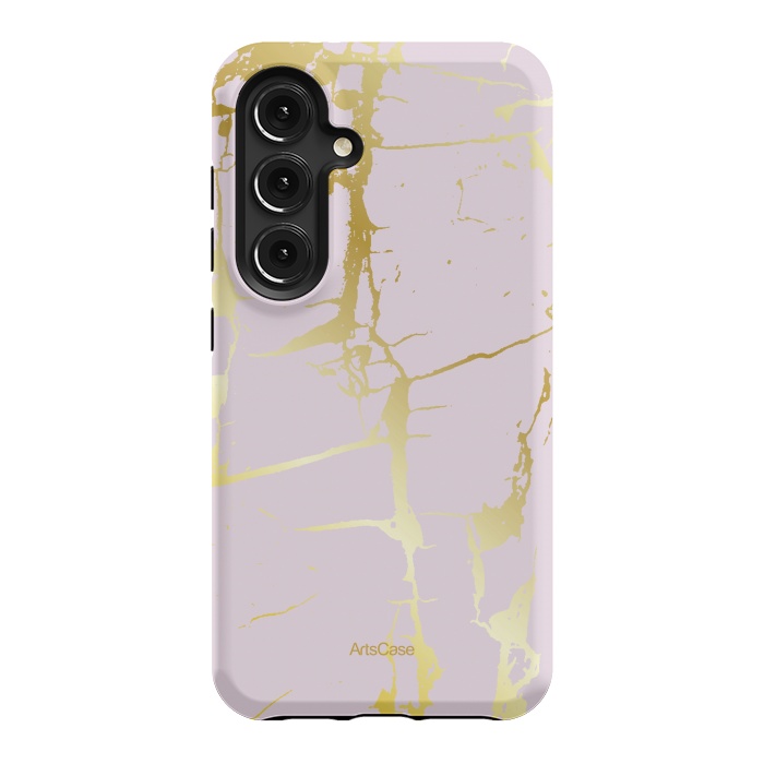 Galaxy S24 StrongFit Marble Gold Grunge by ArtsCase