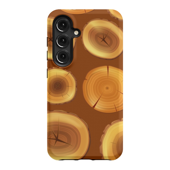 Galaxy S24 StrongFit wooden trunk pattern by MALLIKA