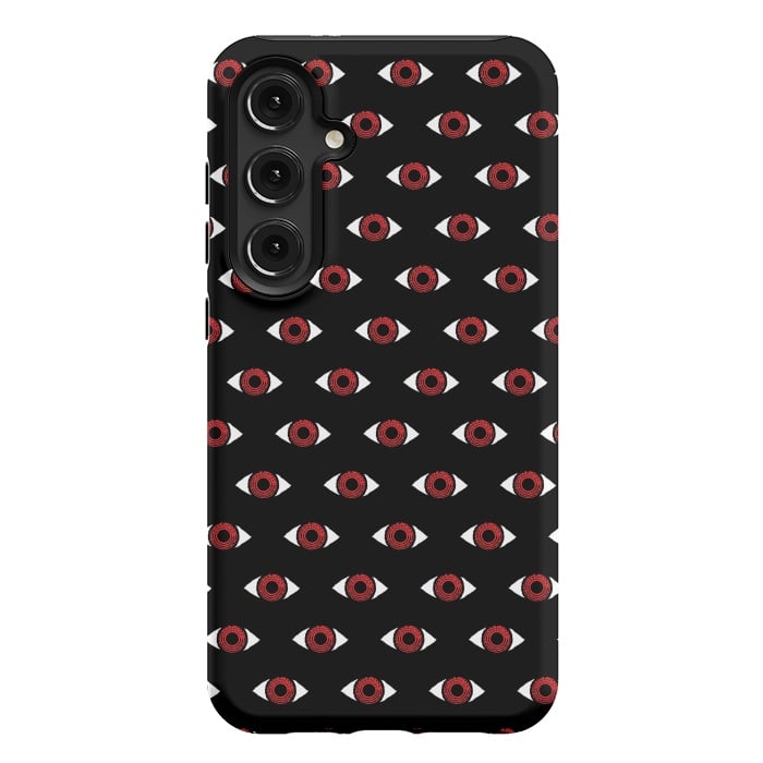 Galaxy S24 Plus StrongFit Red eye pattern by Laura Nagel