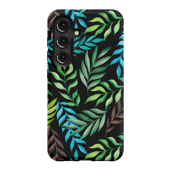 Galaxy S24 StrongFit Tropical leaves by Julia Badeeva