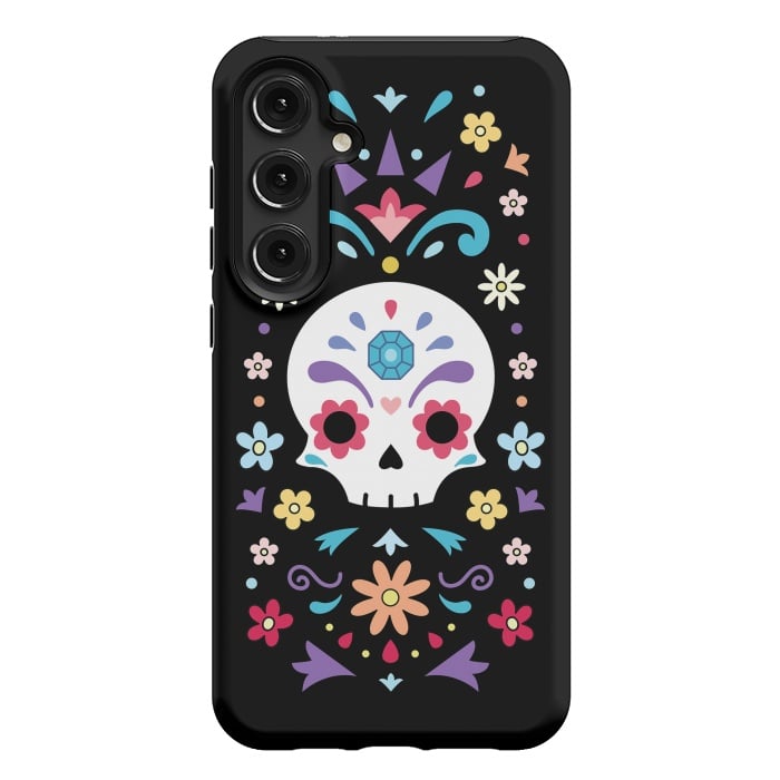 Galaxy S24 Plus StrongFit Cute day of the dead by Laura Nagel