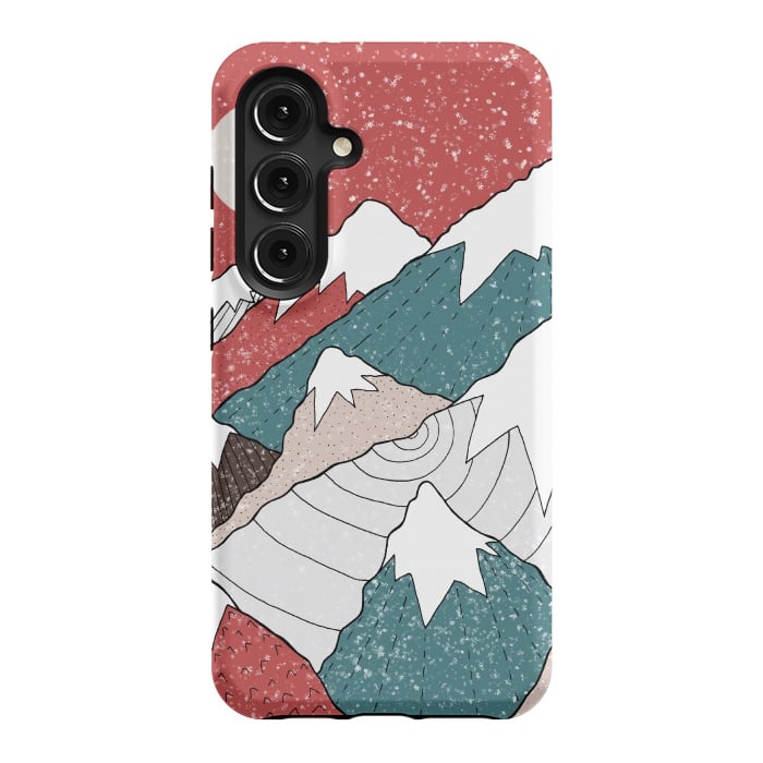 Galaxy S24 StrongFit The winter snow peaks by Steve Wade (Swade)