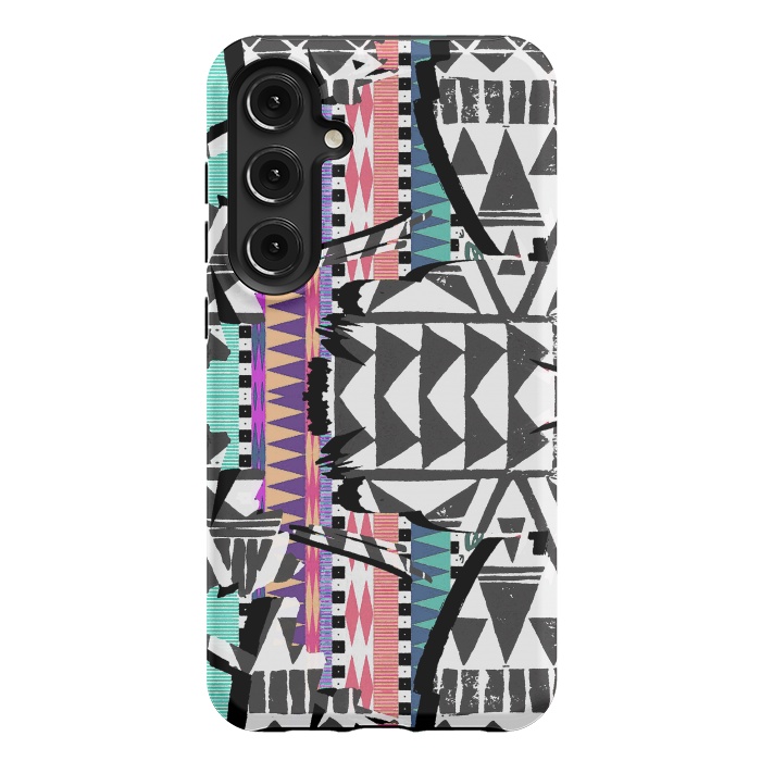 Galaxy S24 Plus StrongFit Colourful African inspired ethnic print by Oana 