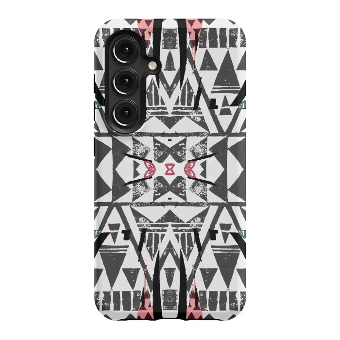 Galaxy S24 StrongFit Ethnic tribal triangles by Oana 