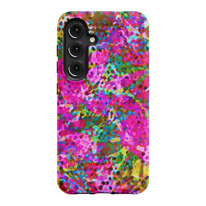 Galaxy S24 StrongFit Floral Abstract Stained Glass G548 by Medusa GraphicArt