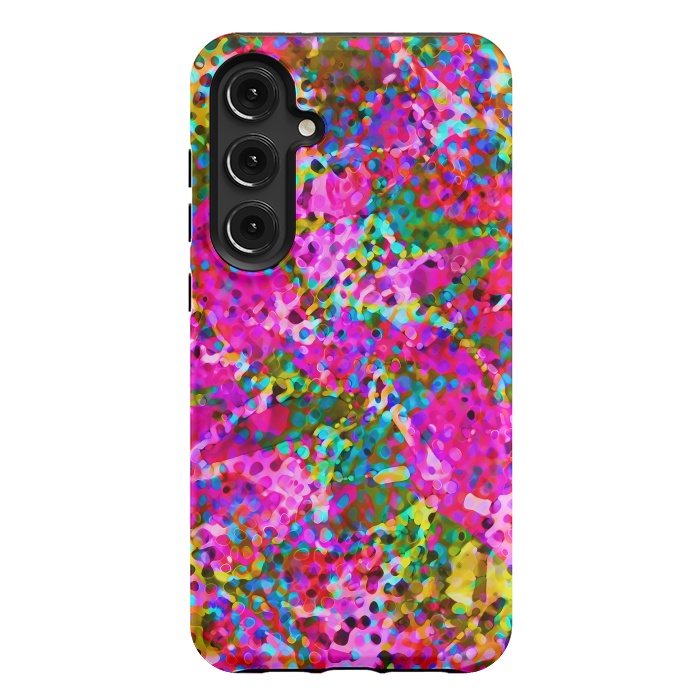 Galaxy S24 Plus StrongFit Floral Abstract Stained Glass G548 by Medusa GraphicArt