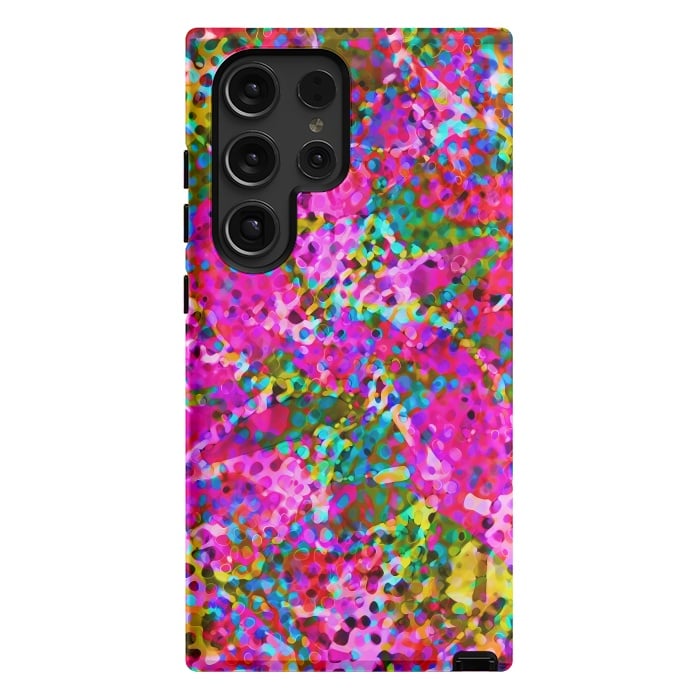 Galaxy S24 Ultra StrongFit Floral Abstract Stained Glass G548 by Medusa GraphicArt