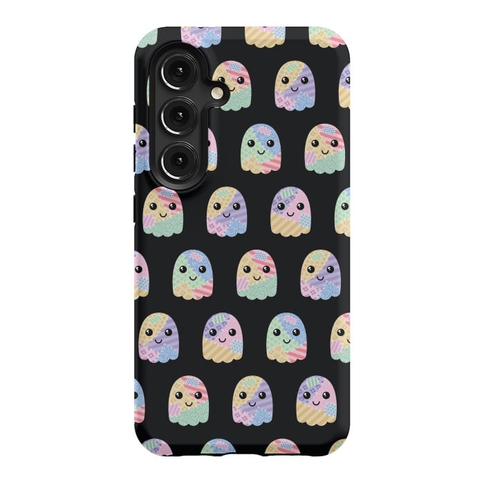 Galaxy S24 StrongFit Patchwork ghost pattern by Laura Nagel