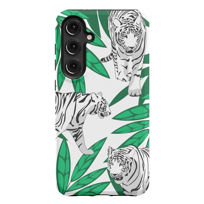 Galaxy S24 Plus StrongFit White tigers by Julia Badeeva