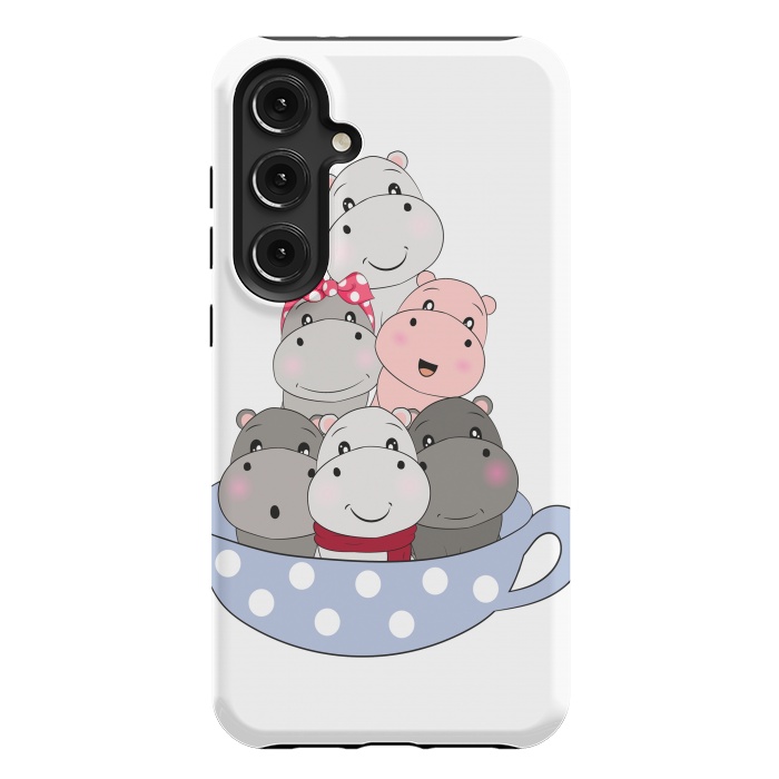 Galaxy S24 Plus StrongFit cute hippos by haroulita