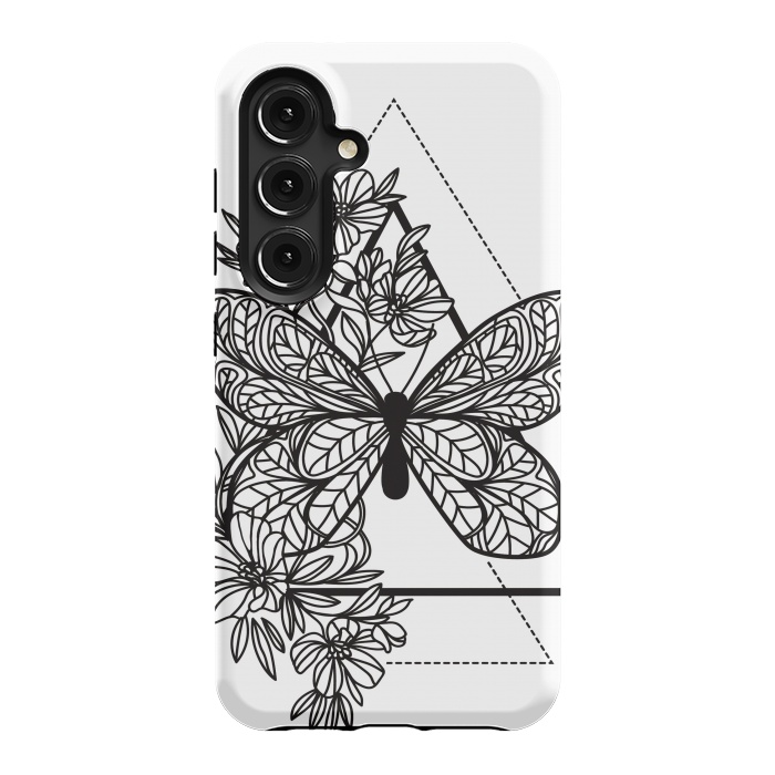 Galaxy S24 StrongFit bw butterfly by haroulita