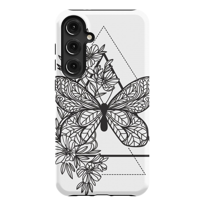 Galaxy S24 Plus StrongFit bw butterfly by haroulita